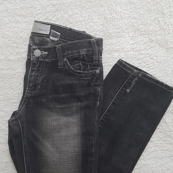 Gap distressed black skinny jeans size 2 - Picture 2 of 12